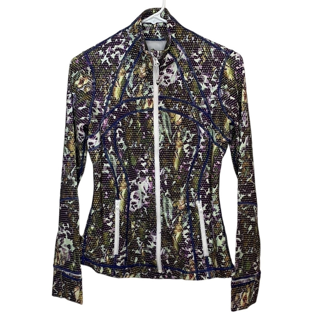 Lululemon Define Jacket Floral Sport White Multi Size 6